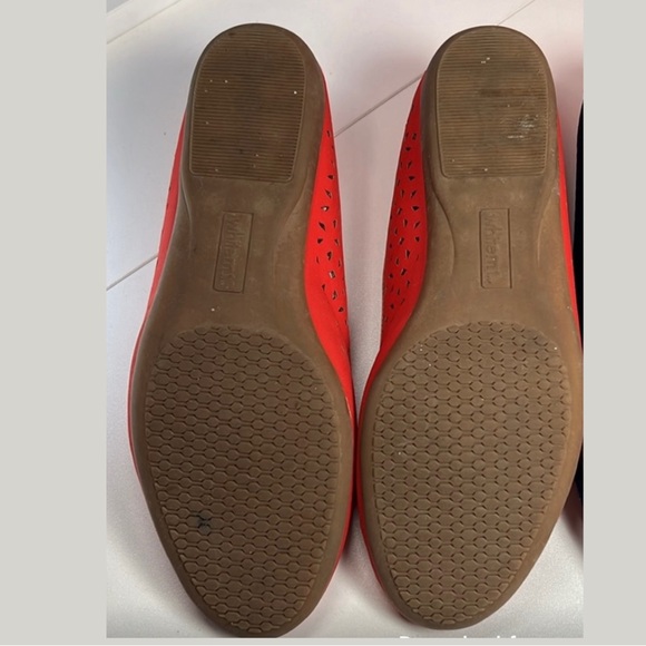White Mountain (Mt.) Red Perforated Red Ballet Flats 10W WIDE Fall 24 - Picture 5 of 6